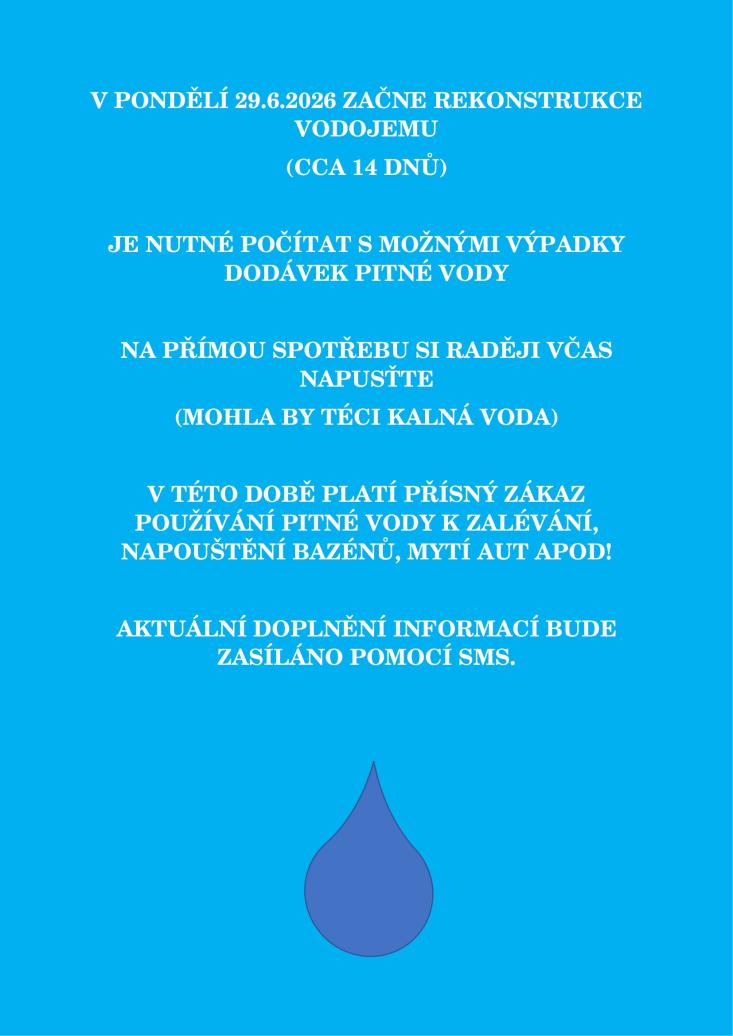 rekonstrukce vodojemu - plakát