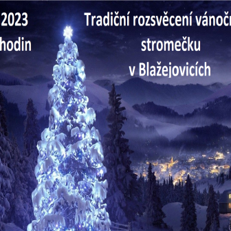 Rozsvěcení vánočního stromečku v Blažejovicích